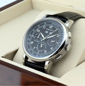 CORGEUT Mens Watch Automatic Mechanical Watch Leather Strap Chronograph Watch - Picture 1 of 7