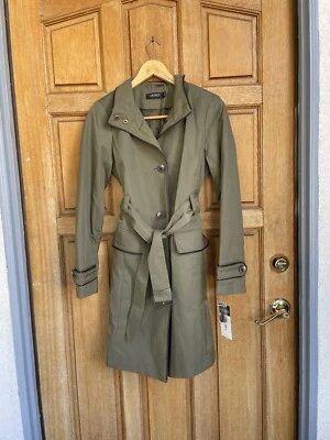 ralph lauren  sb trench coat belted faux leather trim Water Resistant  XS $220 - Image 1 of 4