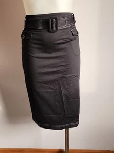 Preview Target Ladies Black Utility Belted Pencil Skirt Size 14 New - Picture 1 of 5