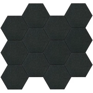Hexagon Felt Bulletin Board Self Adhesive Pin Board Wall Decoration Tiles wit... - Picture 1 of 6