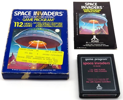 Space Invaders (Atari 2600, 1980) By Atari (Box, Cartridge & Manual) NTSC - Image 1 of 4