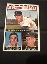1964 Topps Baseball Card #4 - ‘63 American League Pitching Leaders!!