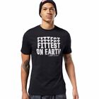 Reebok CrossFit Fittest On Earth póló rövid ujjú fekete 100% pamut