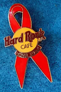 HONG KONG CHINA SIDA CONCIENCIA CINTA ROJA DÍA Hard Rock Café HRC PIN DE COLECCIÓN - Imagen 1 de 1