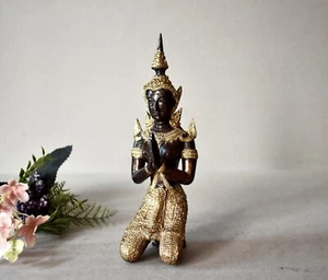 Vintage Thai Figurine Buddha Gild Bronze Statue Buddha Siam Figurine - Picture 1 of 6