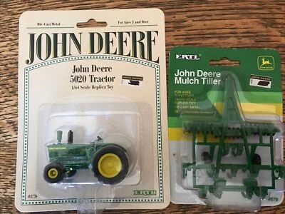 1/64 John Deere Mulch Tiller & 5020 Tractor Vintage - Image 1 of 3