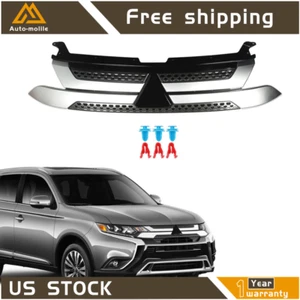 Front Upper Grille Silver For 2019-2020 Mitsubishi Outlander (Only Outlander) - Picture 1 of 7