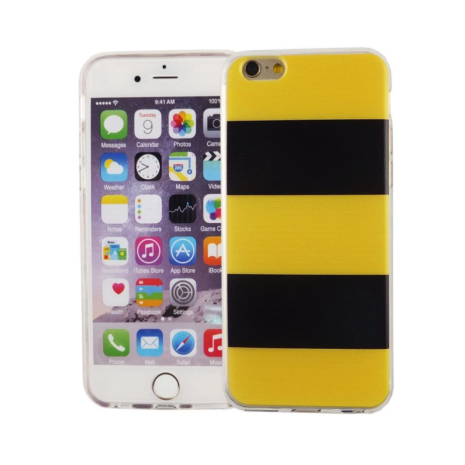 Funda De Teléfono Con Diseño Para Apple iPhone 6 6s Abeja + Cristal 9H - Imagen 1 de 2