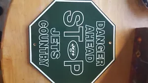 NFL New York Jets Danger Ahead Stop Sign - Picture 1 of 1