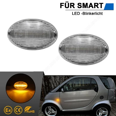 Frecce Laterali Led Frecce per Smart Fortwo Tipo W450 W452 Coupè Cabrio | Vetro Trasparente - Immagine 1 di 4