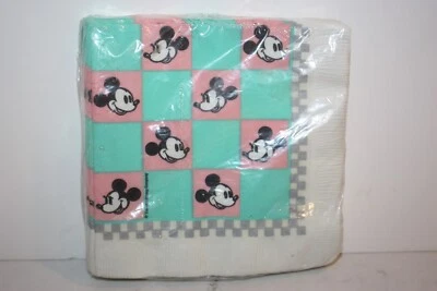 Servilletas de Bebidas Disney Mickey Mouse Fiesta Años 50 Comedor Nuevo de Lote Antiguo Gibson 5"x5" Raro Foto 1 de 3