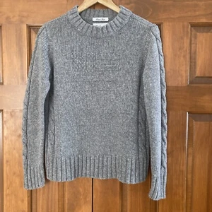VTG Westbound Wool Blend Gray Hand Knit Sweater Flag Design Women’s Medium - Picture 1 of 6