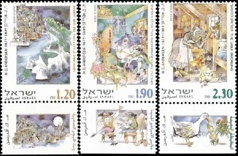 Israel 2000 - Disney - Set 3 stamps - Scott #1393 - 5 -MNH Cover