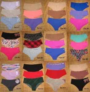 3 Victoria's Secret rosa roh geschnittene Höschen Cheekster frech Medium Sie wählen Set - Bild 1 von 13