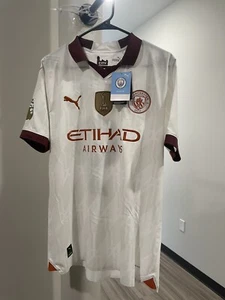 23/24 Manchester City Away Authentic Jersey #9 “Haaland Large (BNWT) - Picture 1 of 4