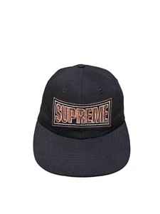 Supreme Metallic Arc 6-panel Baseball Hat Men OS Black Embroidered Logo Cap SS18 - Picture 1 of 4