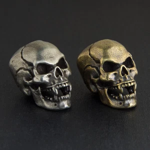 Skull Lanyard Bead Paracord Beads Brass,White Copper - Picture 1 of 17