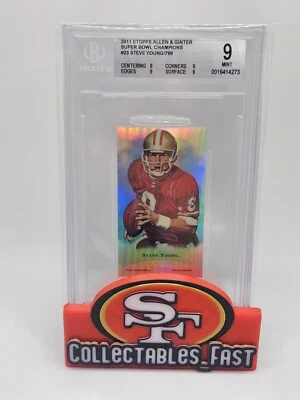 2011 ETOPPS ALLEN GINTER Super Bowl Champions STEVE YOUNG 782/799 BGS 9 - Image 1 of 4