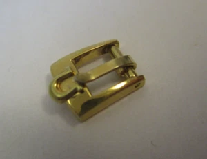 Vintage Omega Watch Strap Buckle Big Logo 6MM Gold Plated Plaque G Swiss AW - Picture 1 of 4
