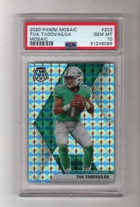 2020 Panini Mosaic #203 ... Tua Tagovailoa Mosaic Silver Prizm RC ... PSA 10 - Picture 1 of 2