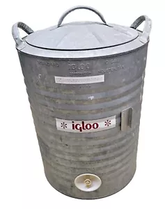 Vintage Igloo Galvanized Metal 10 Gallon Water Cooler Good Condition RARE FIND - Picture 1 of 10