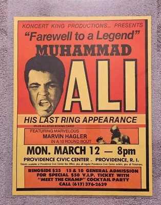 1979 Muhammad Ali Farewell To A Legend Original Boxing Poster Marvin Hagler - Image 1 of 4