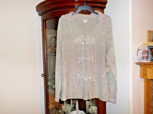 Cárdigan brillante para mujer talla XL Coldwater Creek ¡NUEVO CON ETIQUETAS! - Imagen 1 de 11