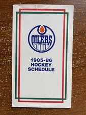 Nova Scotia Oilers minor hockey pocket schedule sked AHL 1985-86