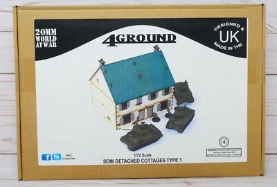 4Ground World At War 20S-WAW-106, Semi Detached Cottages Type 1, 20mm 1/72 Scale - Image 1 of 4
