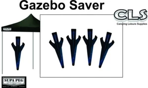 Supa Peg Gazebo Saver Canopy Anti Pooling Set of 4 with Mesh Bag Shade Outdoors - Picture 1 of 3