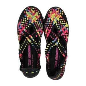 Tek Gear Woven Sandale Schuh 9,5 Danica Rainbow mehrfarbig hell leicht - Bild 1 von 11