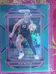 A'ja Wilson 2023 Panini Prizm WNBA Basketball GREEN Parallel #25 Las Vegas Aces - Picture 1 of 1