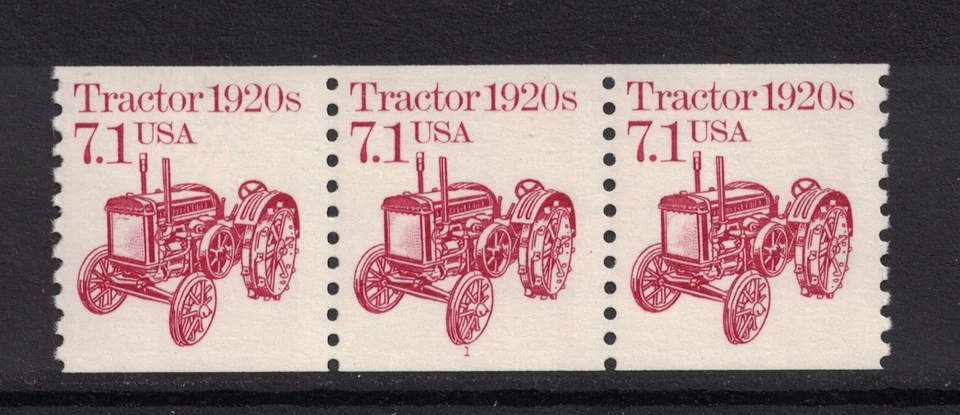 Scott 2127- MNH- Plate Number Strip of 3, #1- 7.1c Tractor 1920s- mint PNC3 - Image 1 of 1