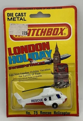 1981 Matchbox Lesney Rescue Helicopter (Seasprite) #75 - *Read - Image 1 of 4