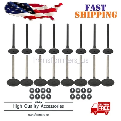 Válvulas de escape de admisión con sellos para 98-05 Toyota Corolla MR2 Celica GT 1.8 1ZZFE Foto 1 de 4