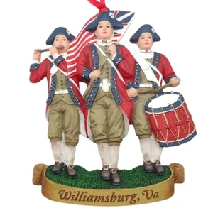 Williamsburg Virginia Colonial Continental Soldier Drum Fife Ornament 4" Patriot - Picture 1 of 6