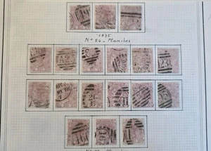GB QUEEN VICTORIA SG 139 PL'S 1 TO 3 + SG 141 PL'S 3 TO 17 USED - Picture 1 of 1