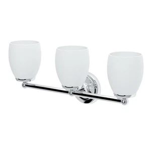 Gatco 1646 Chrome Designer Ii 3-Light Bathroom Sconce With Frosted Glass Shade - Picture 1 of 1
