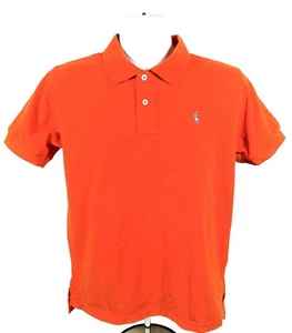 Polo by Ralph Lauren Orange Piqué Polo - Herren Small - Blue Pony - Vintage 90s - Bild 1 von 8