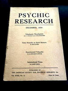 PSYCHIC RESEARCH December 1929 Vol. XXIII No. 12 - Very Rare Paranormal Magazine - Picture 1 of 11
