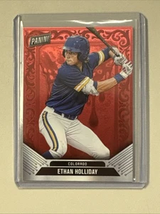 2025 Panini Cyber Monday Ethan Holliday Red /75  - Picture 1 of 2