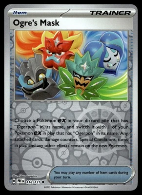 OGRE'S MASK 118/131 UNCOMMON PRISMATIC EVOLUTIONS POKEMON - Image 1 of 4