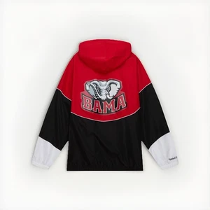 Mens Mitchell & Ness University Of Alabama NCAA Lightweight Full Zip Windbreaker - Picture 1 of 10