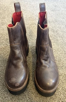 Botas Chelsea Bed: Stu Valda Hi plataforma en marrón Talla 10 Foto 1 de 4