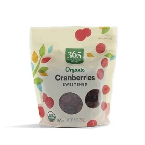 365 by Whole Foods Market, Organic Dried Sweetened Cranberries, 8 OZ - Picture 1 of 4