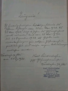 Arbeitszeugnis Schuhmacher Waidhofen an der Ybbs 1926 Stempel Zeugnis  - Picture 1 of 2