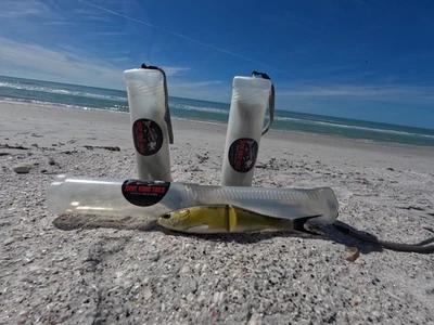 Almacenamiento de tubos de aparejos de cebo de natación - Paquete de 3 tubos - Salva tus colas - Agua dulce y salada Foto 1 de 4