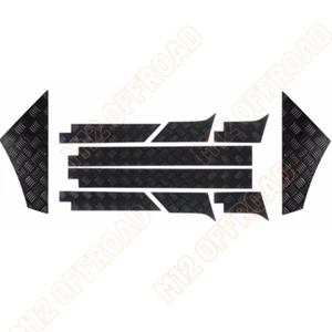 Lower Door Skirting & Quadrants 2mm Chequer Plate Black Defender 110 - 5 door - Picture 1 of 7