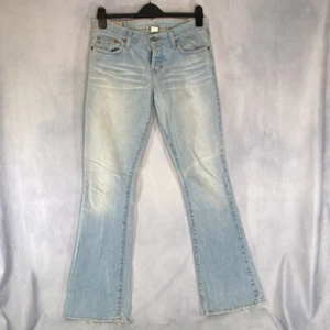 Abercrombie & Fitch women’s blue jeans 2R Vintage flare 3 button mid rise Light - Picture 1 of 12