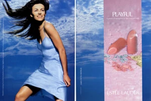 2000 Estee Elizabeth Liz Hurley playful makeup 2-page MAGAZINE AD - Picture 1 of 1